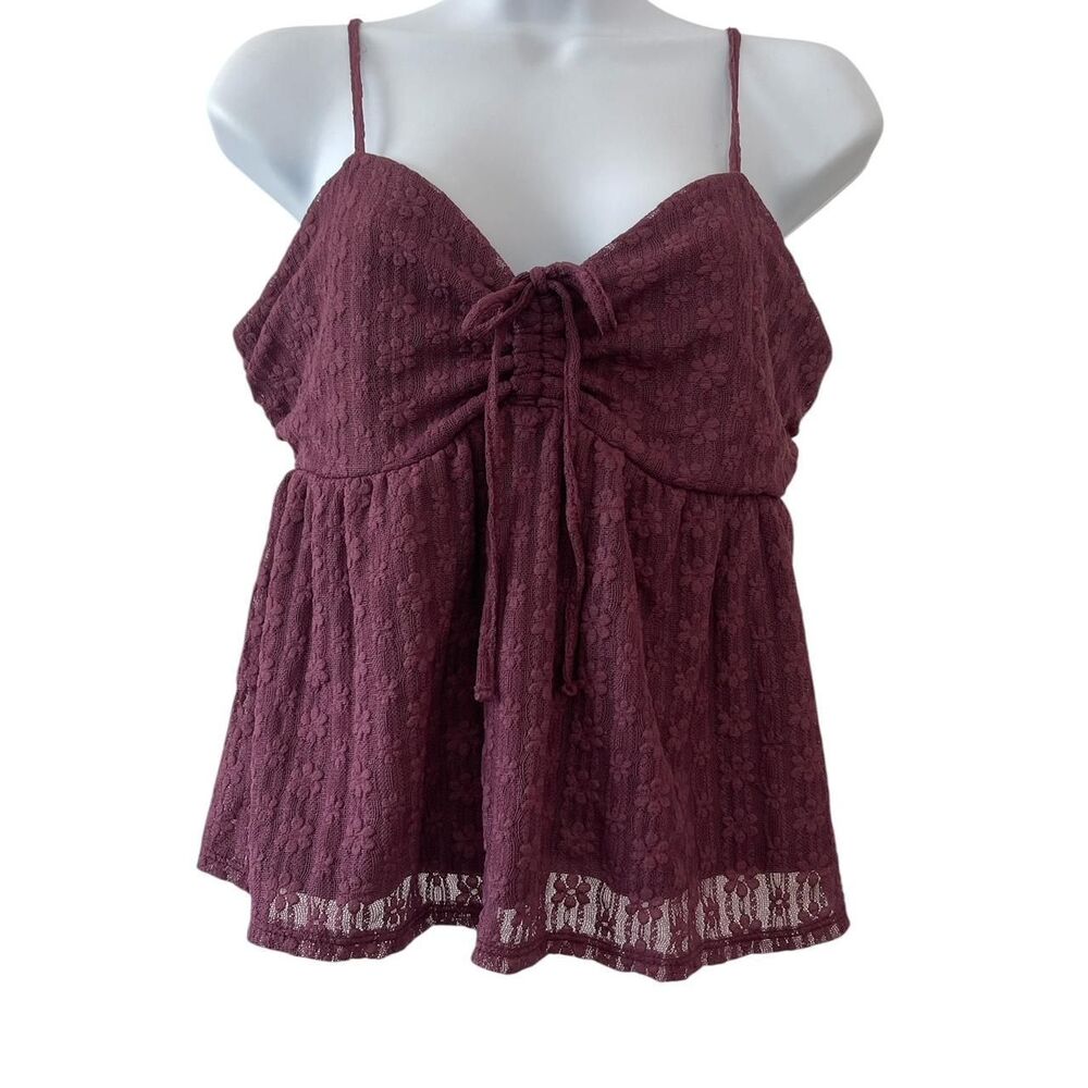 No-boundaries Women's Burgundy and Red Blouse - Picture 4 of 6